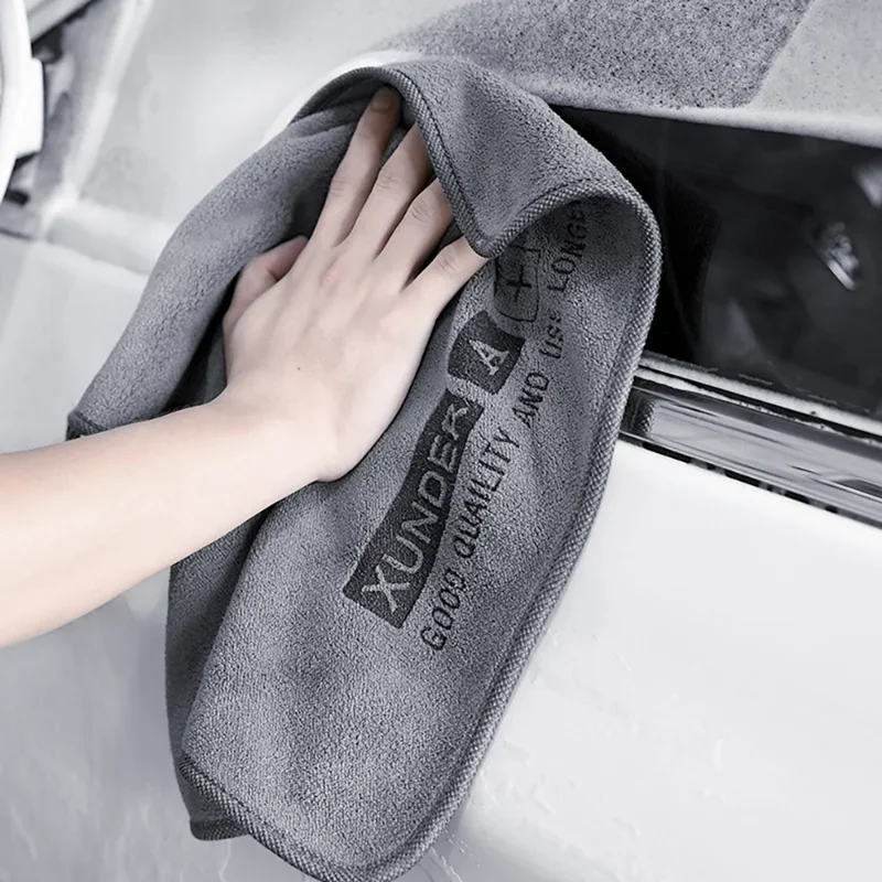 Thickened Double Layer Microfi - Microfiber Car Drying Towel Super Absorbent ulasan dan harga