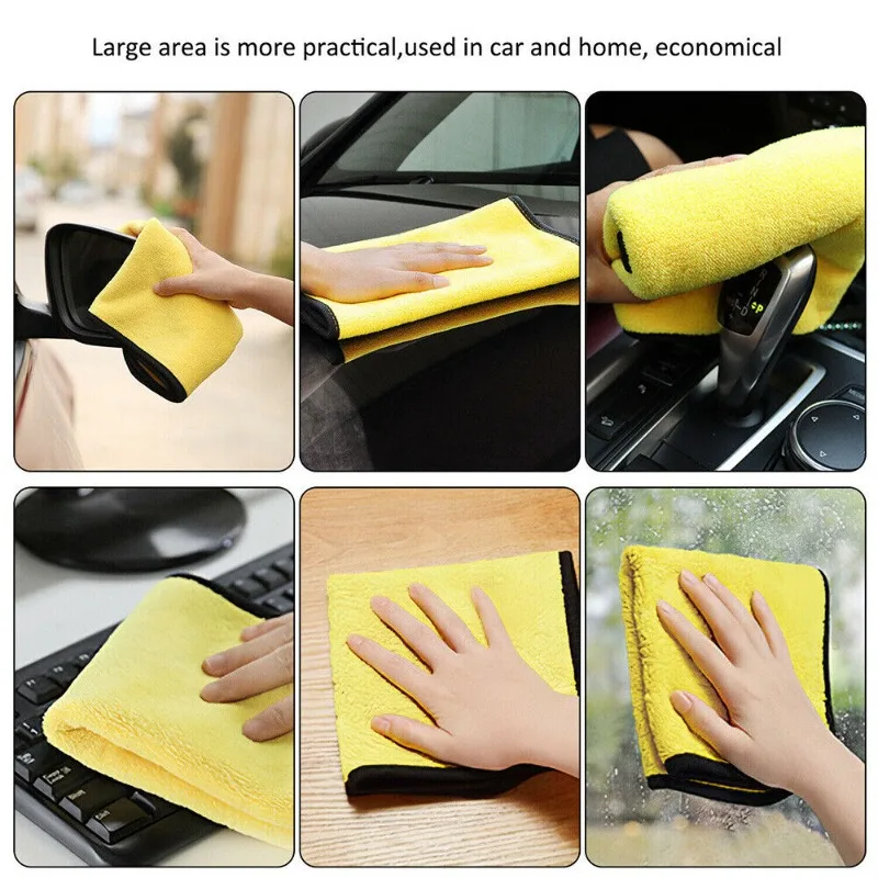 1/20pcs Thicken Microfiber Clo - Microfiber Car Drying Towel Super Absorbent ulasan dan harga
