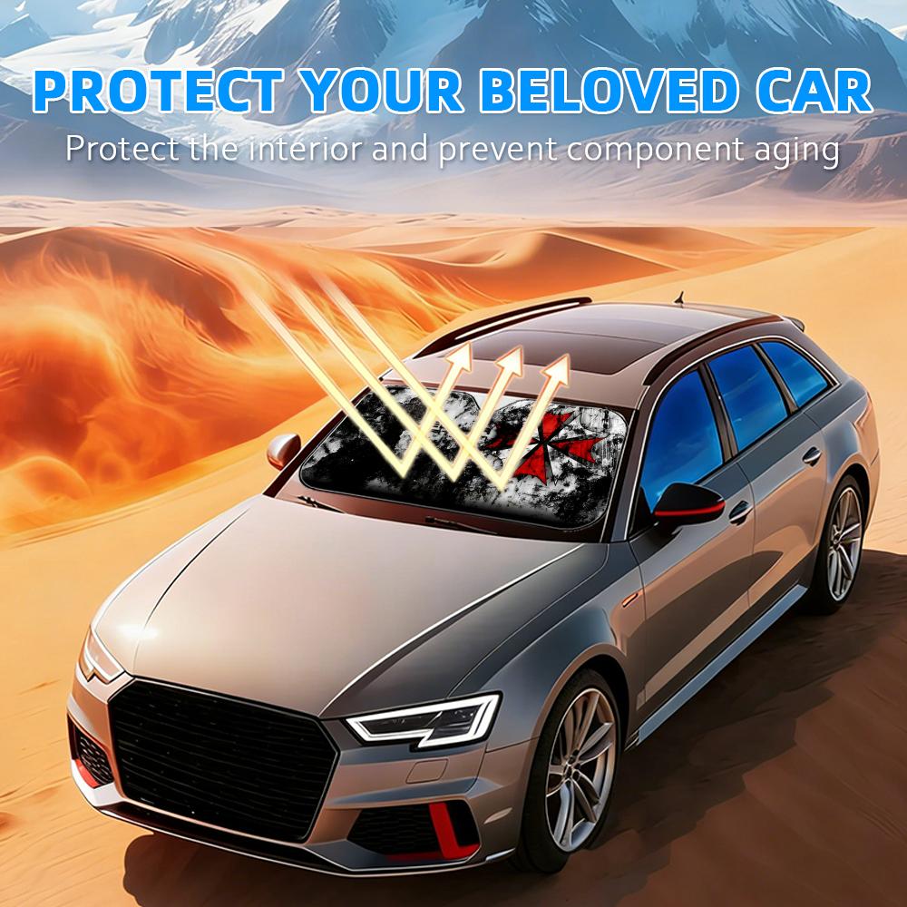 Horror Movie Umbrella Sun Viso - Car Sunshade Windshield Umbrella Foldable ulasan dan harga