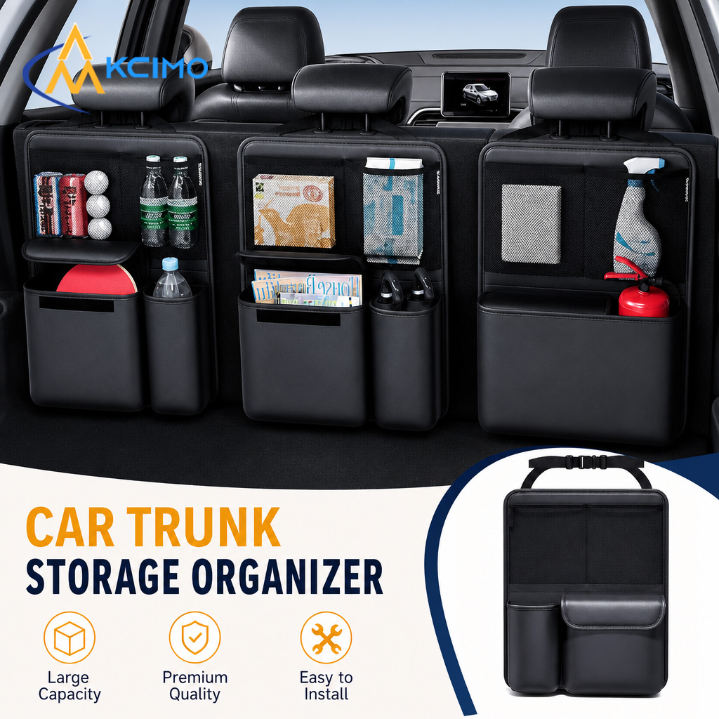 1Pc Kcimo Hanging PU Leather C - Car Trunk Organizer Foldable Storage Box ulasan dan harga